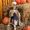 Halloween Decorations Skeleton, 2.95 FT Life Size Posable Skeleton, 36" Plastic Full Body Skeleton, Large Skeletons for Halloween Outdoor Indoor Party Decor Haunted House Graveyard Yard